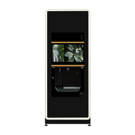 Front view of the Coffetek NEO Q coffee and filtered-water vending machine