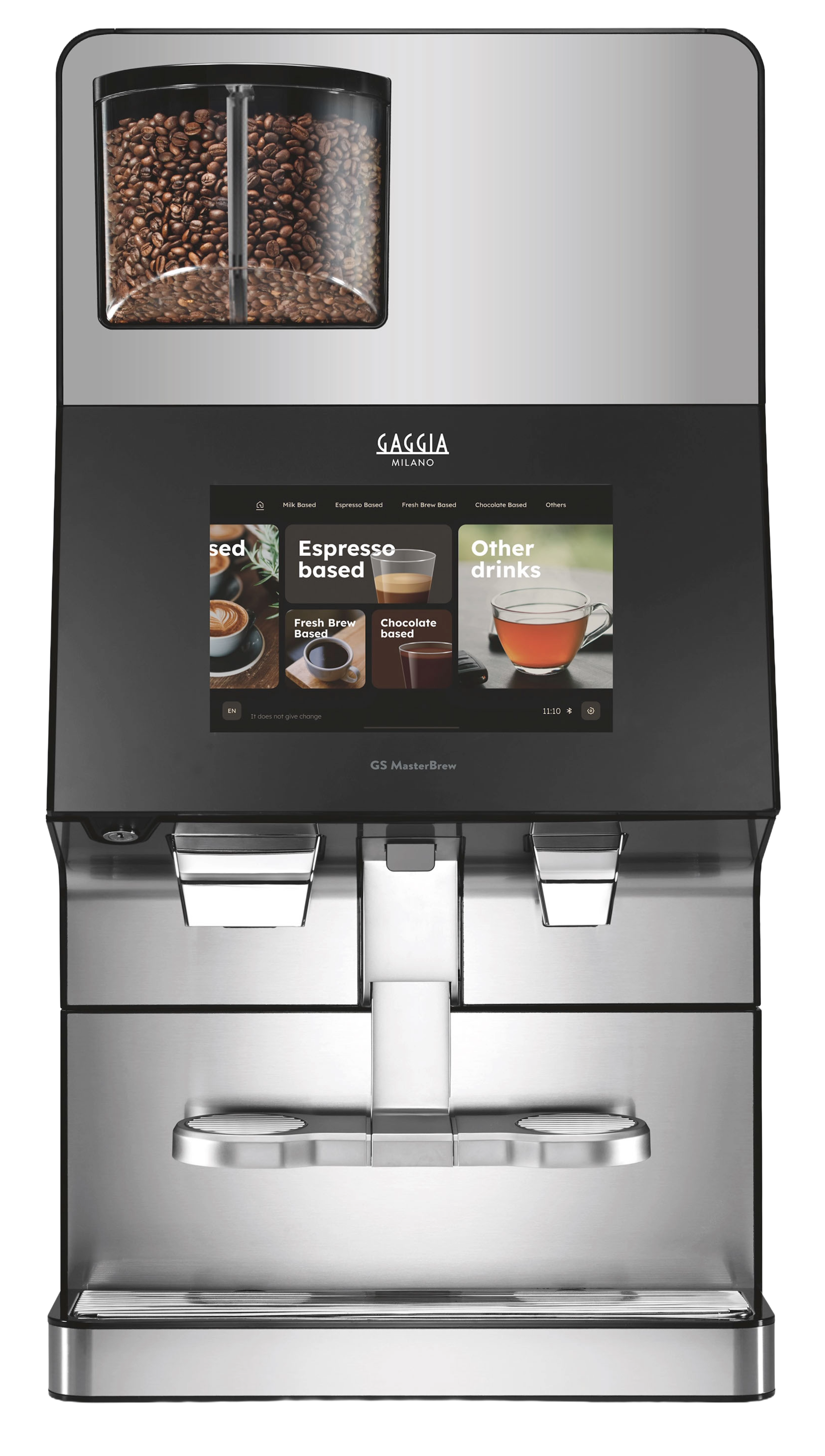Gaggia GS MasterBrew tabletop coffee machine with 12-inch touchscreen