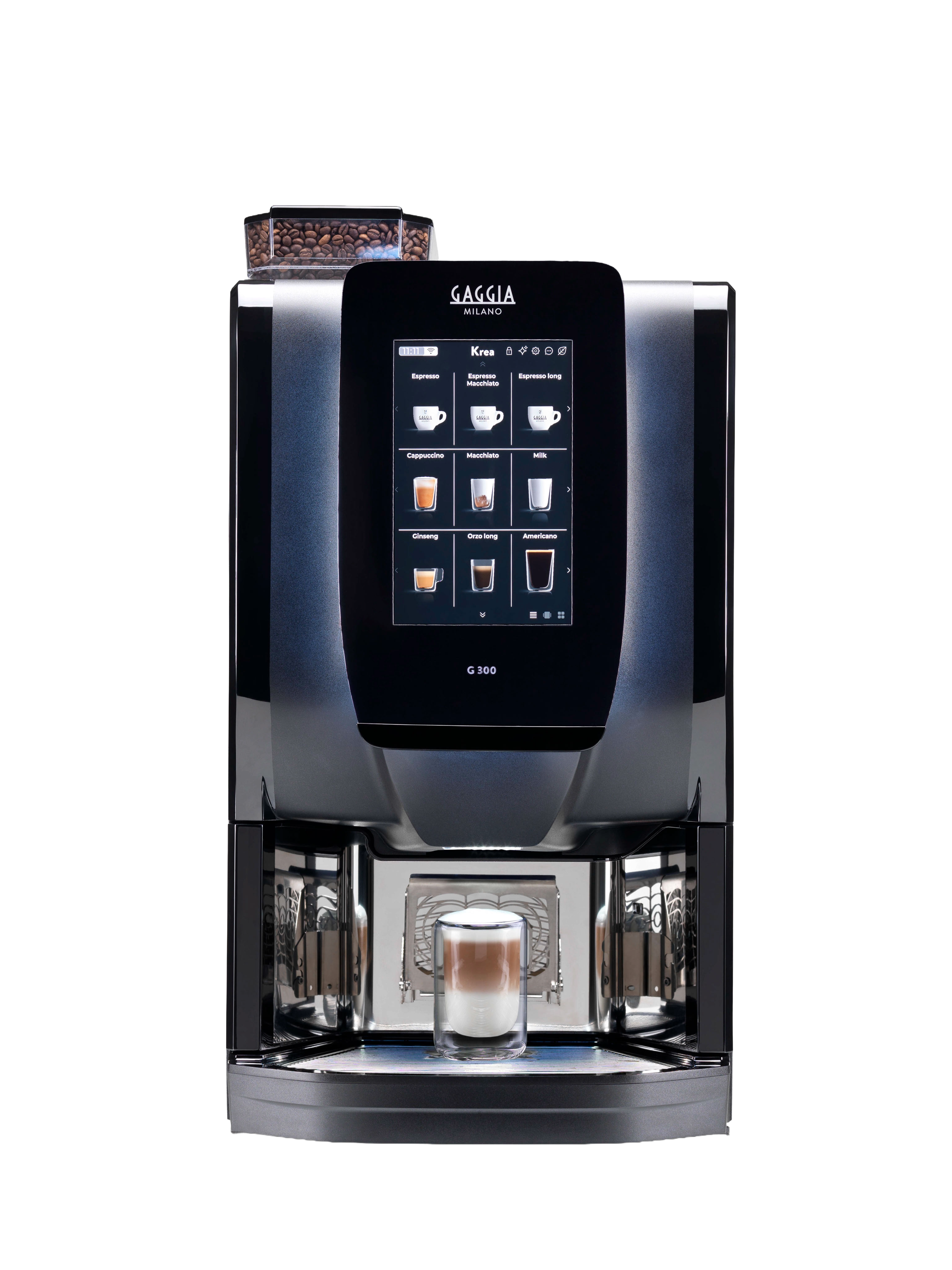 Gaggia G300 Krea tabletop bean-to-cup coffee machine with colour touchscreen